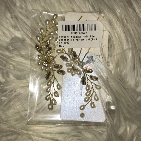 Two pearl hair pins - Picture 3 of 3